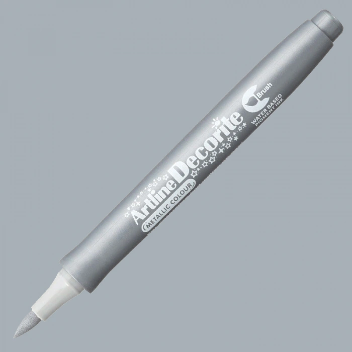 Artline Decorite Brush Marker Silver