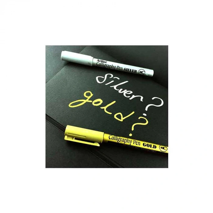 Artline Kaligrafi Kalemi 993XF Yaldızlı Gümüş