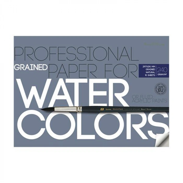 B&V Suluboya Resim Kağıdı Dosyalı 240g A4 (21x19cm) 10 Yaprak 4-115