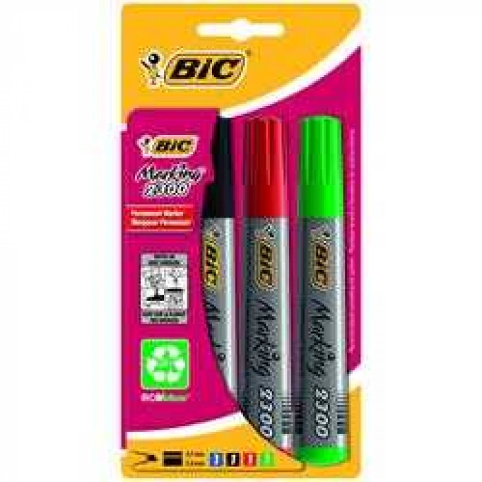 Bic Permanent Markör Kesik Uç 4lü 2300