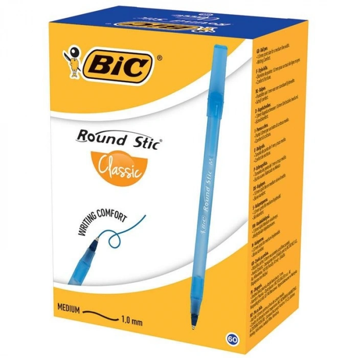 BİC ROUND STIC 60 LI MAVİ TÜKENMEZ KALEM 962666