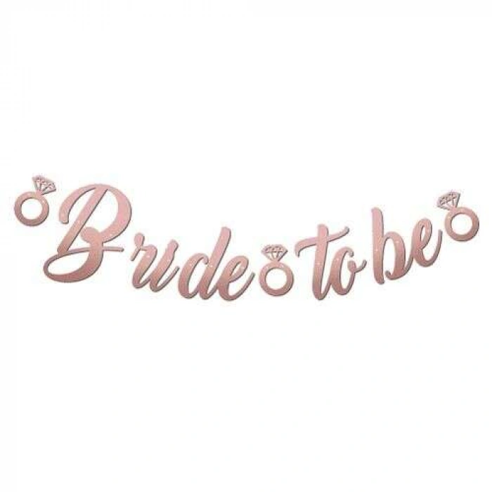 Bride To Be Rose Gold Kaligrafik Yazı Afiş