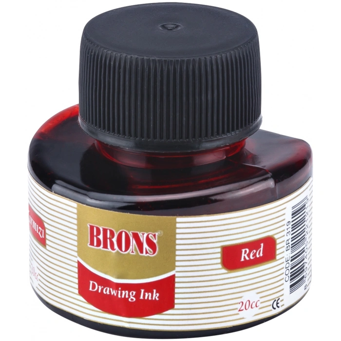 BRONS ÇİNİ MÜREKKEBİ KIRMIZI 20 CC BR-319