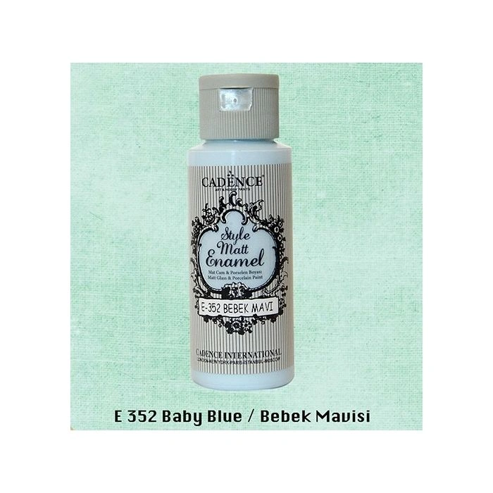 Cadence Style Matt Enamel E-352 Bebek Mavi-Baby Blue Cam & Porselen Boyası 59ml