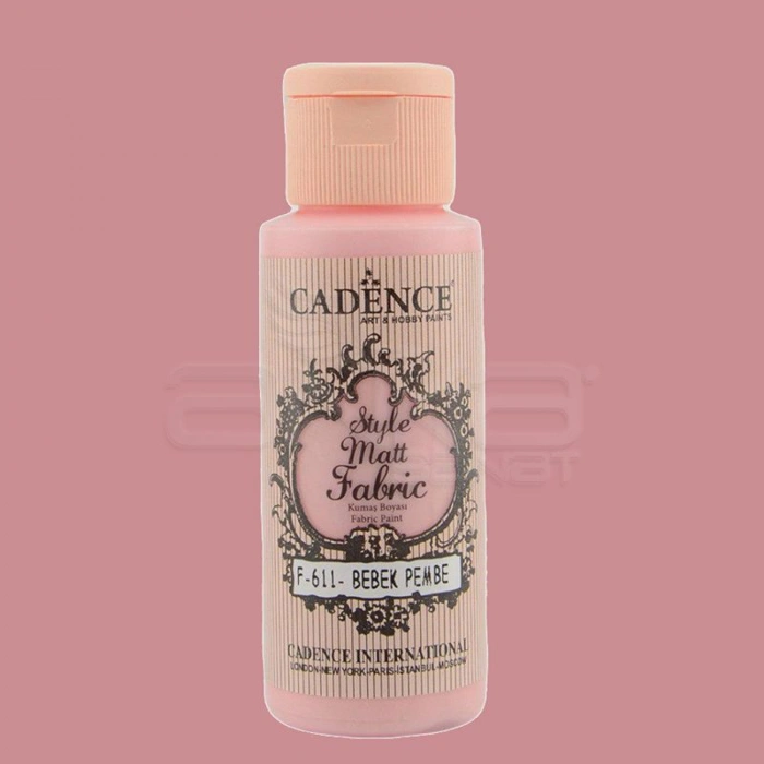Cadence Style Matt Fabric Kumaş Boyası 59ml F611 Bebek Pembe-Baby Pink