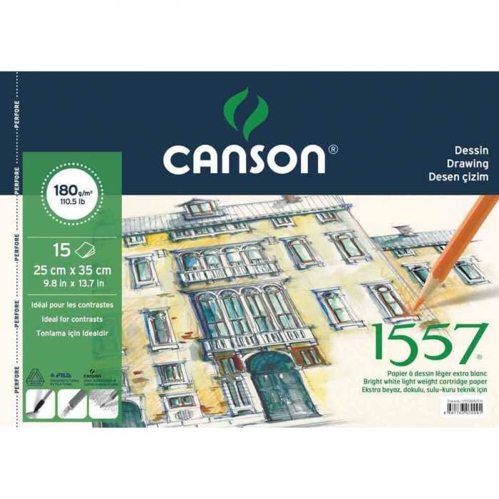 Canson 1557 Çizim Blok 25x35 cm 15 Yaprak C180152535