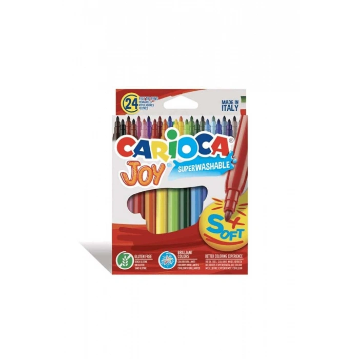 Carioca Süper Yıkanabilir Keçeli Boya Kalemi 24 Renk 40532