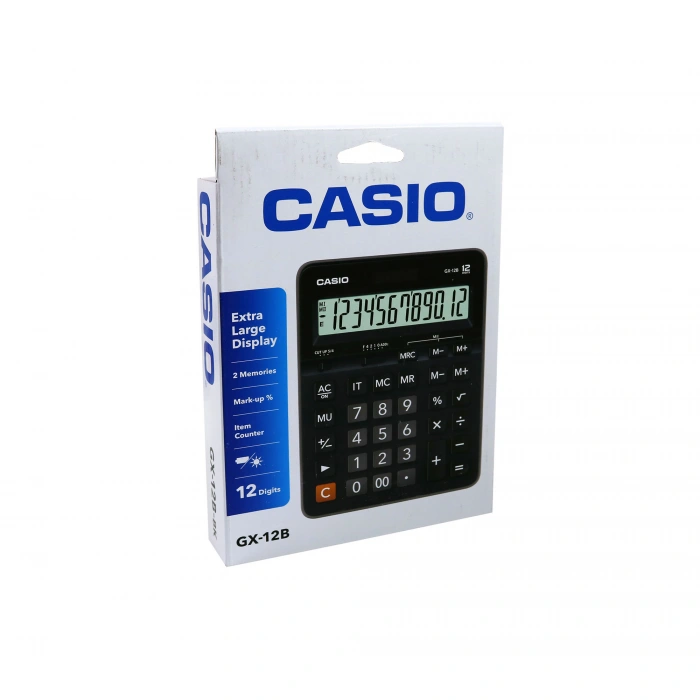 CASIO GX-12 B/S  MASA ÜSTÜ HESAP MAKİNASI 12 HANE