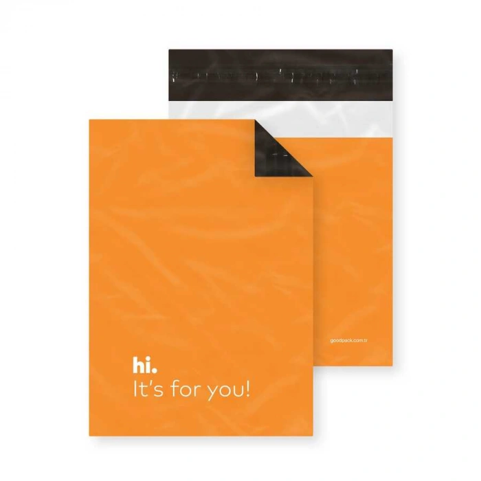 Cepsiz Turuncu Kargo Poşeti 30x37+5 cm - 100 Adet