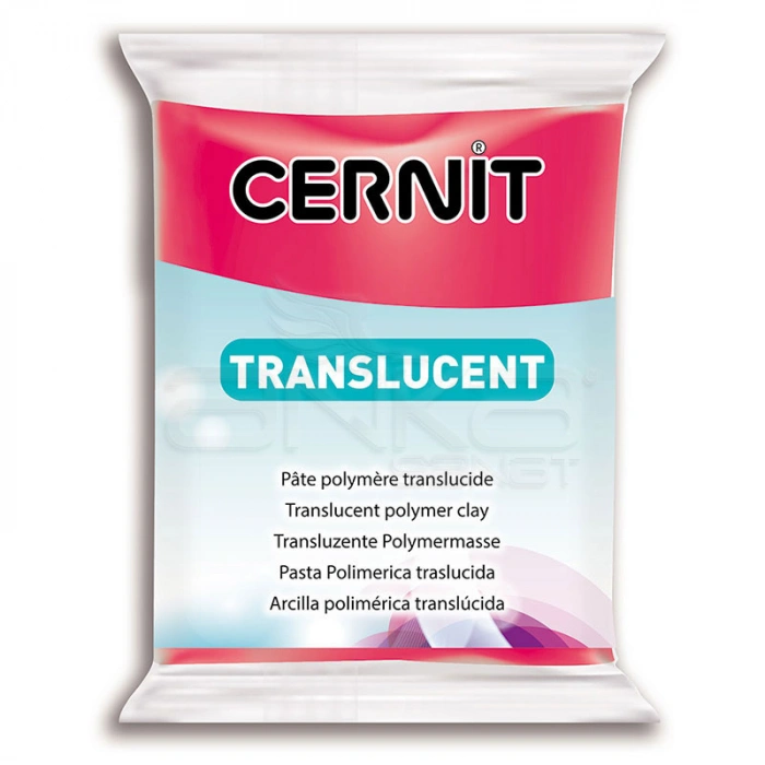 Cernit Translucent (Transparan) Polimer Kil 56g 474 Ruby Red