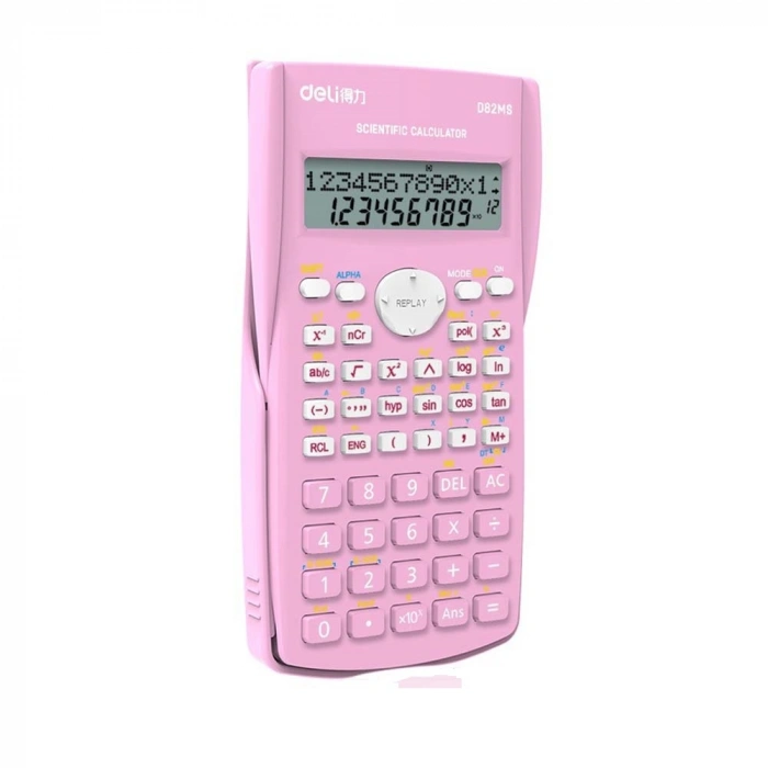 Deli Bilimsel Hesap Makinesi 240F-10+2 Digits Pembe D82MS
