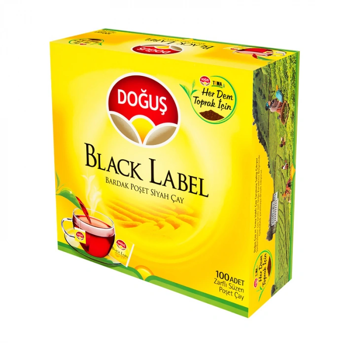 DOĞUŞ BLACK LABEL SÜZEN BARDAK POŞET ÇAY 2grx100LÜ