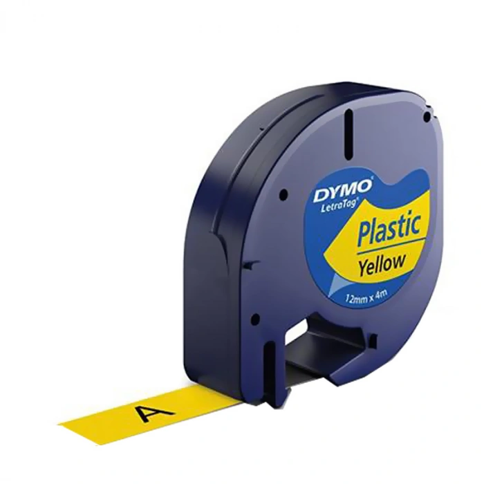 DYMO 59423 LETRATAG PLASTİK ŞERİT 12mmx4m SARI