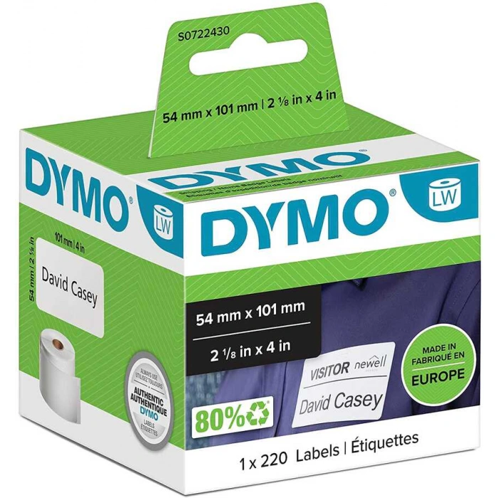 DYMO 99014 LW Çok Amaçlı Adres Etiketi 54x101mm 220 li Paket 2-1/8inç x 4inç