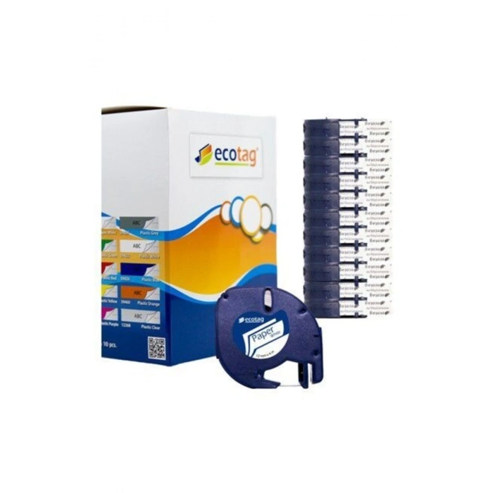 Dymo Letratag Muadil Kağıt Şerit Etiket Beyaz 10lu Paket