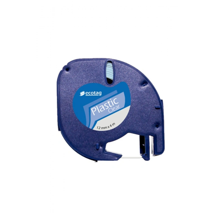 Dymo Muadil Plastik ŞEFFAF Etiket 10 Adet 12 mm x 4 m şerit etiket