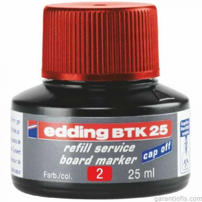 Edding BTK 25 Kırmızı Tahta Kalemi Yedek Mürekkebi