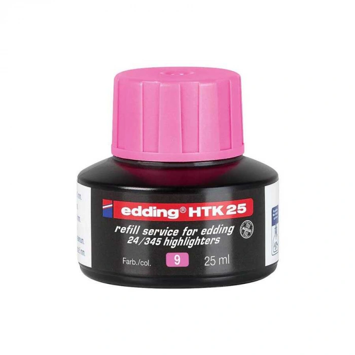 Edding HTK 25  Fosforlu Kalem Mürekkebi 25 ml Pembe