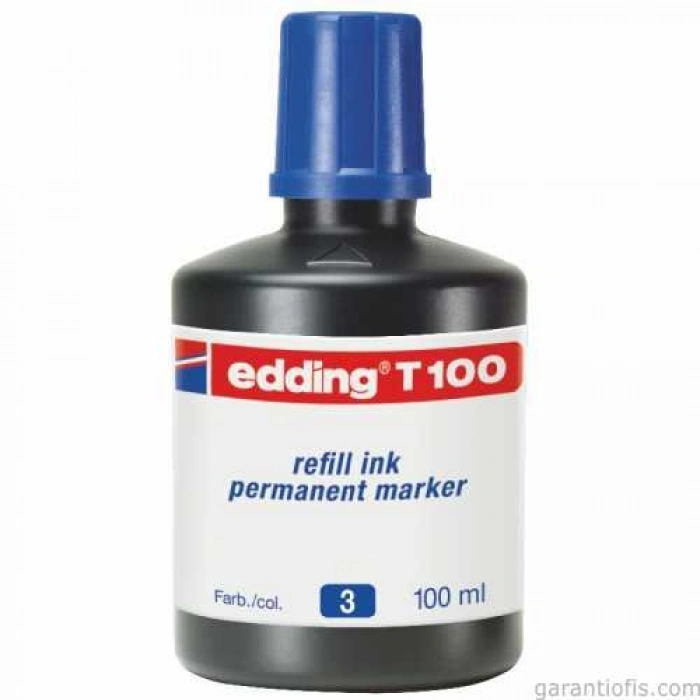 Edding T 100 Mavi Permanent Kalemi Yedek Mürekkebi (100 ml)