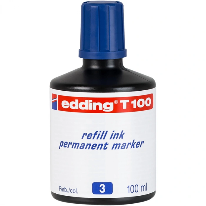 EDDİNG T100 MAVİ PERMANENT MÜREKKEP 100ML
