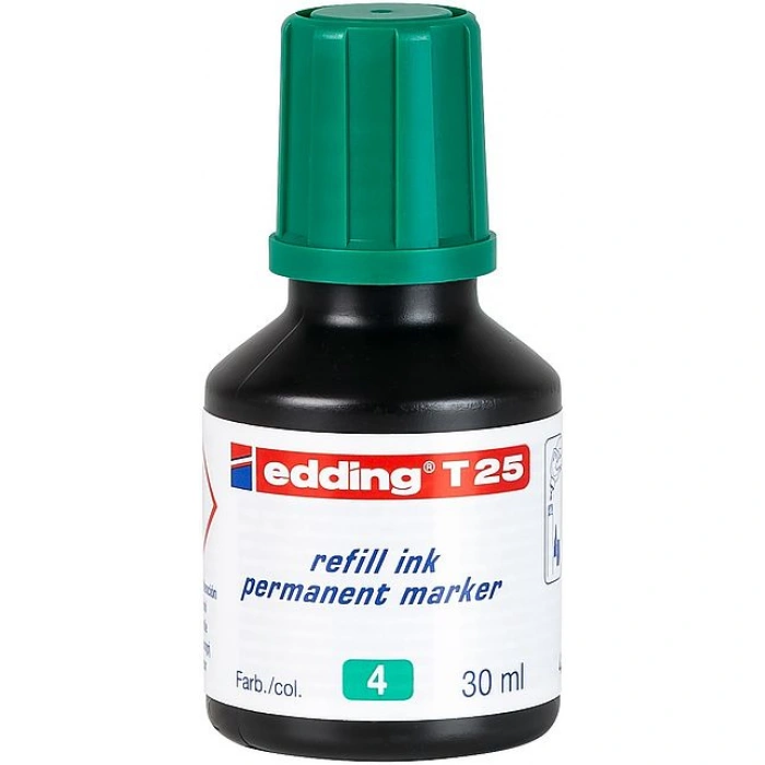 EDDİNG T25 YEŞİL PERMANENT MÜREKKEB 25ML
