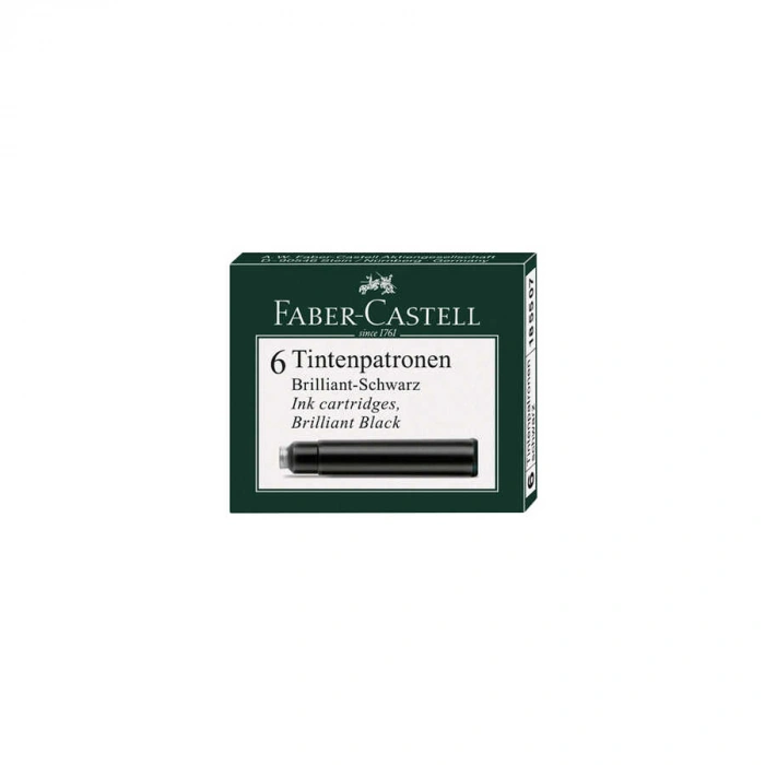 Faber-Castell Dolma Kalem Kartuş Siyah 6lı