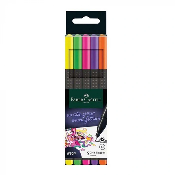 Faber Grip Finepen Neon Renkler 5’Li 2022