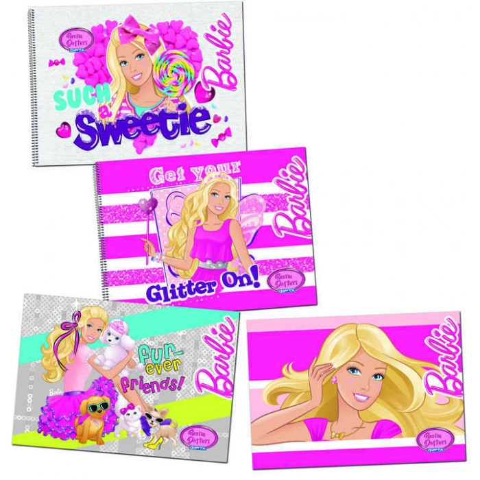 Gıpta Barbie Spiralli Karton Kapak 35 x 50 15 Yaprak Resim Defteri
