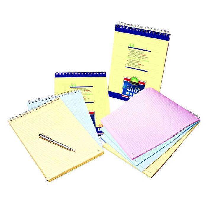 Gıpta Color Master Spiralli Bloknot Karton Kapak Kareli A4 100 Yaprak