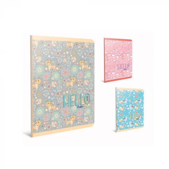Gıpta Hello A4 Dikişli Karton Kapak Defter 80yp Çizgili 3767