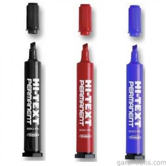 Hı-Text 830 PC Kesik Uçlu Kırmızı Koli Kalemi