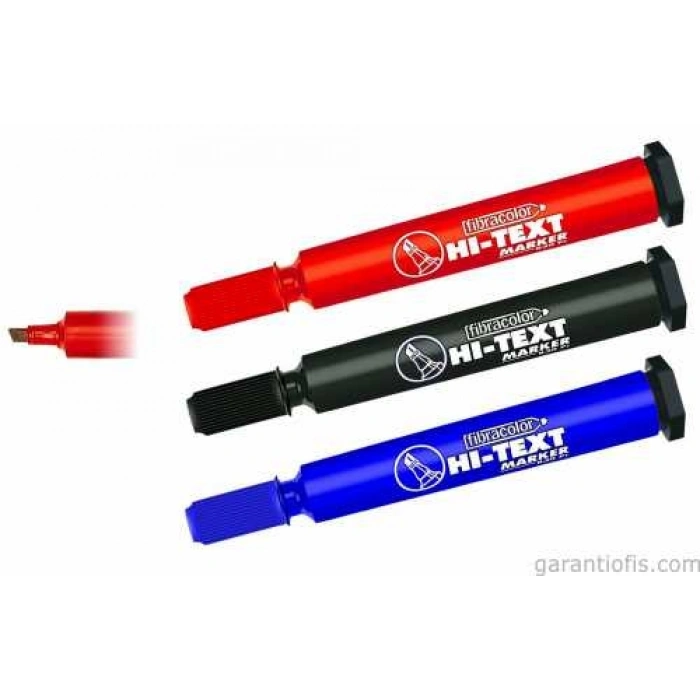 Hı-Text 830 PC Kesik Uçlu Kırmızı Koli Kalemi