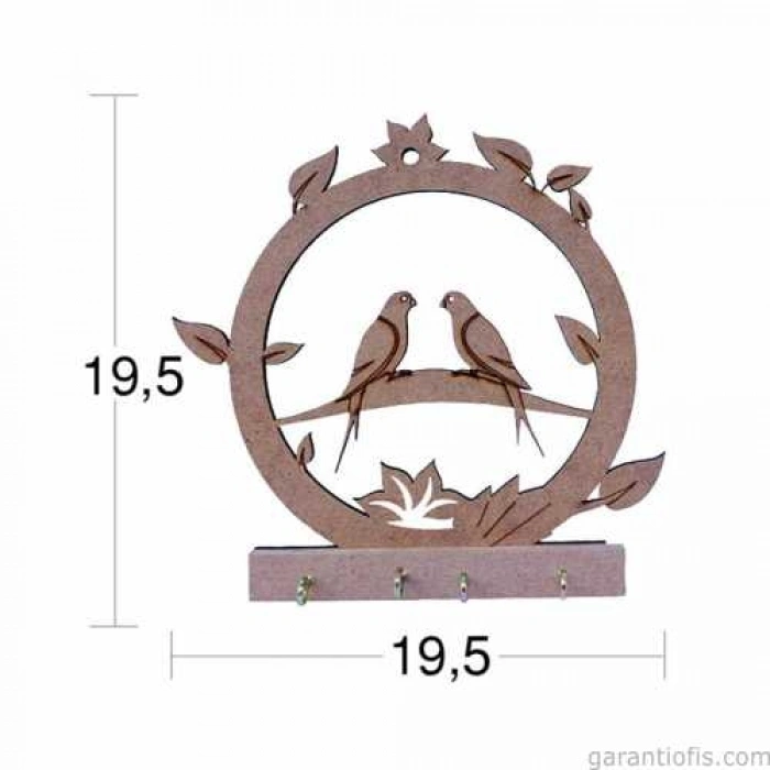 Hobi-Art A 037 Boyanabilir Ahşap Anahtarlık Kutusu Obje