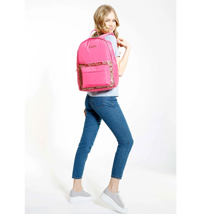 KAUKKO K1539 MAGICAL SIRT ÇANTASI PULLU PEMBE