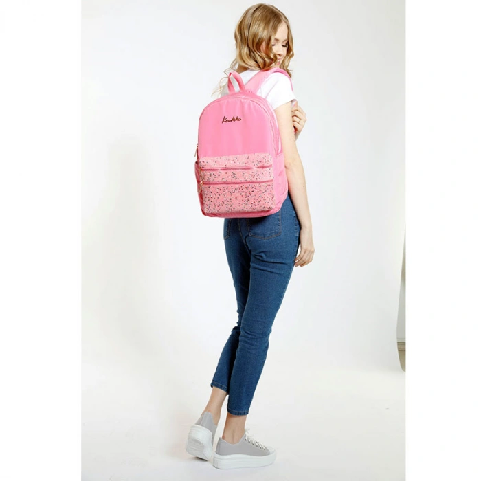 KAUKKO K1546 MAGIC DREAMS SIRT ÇANTASI TAŞLI PULLU PEMBE