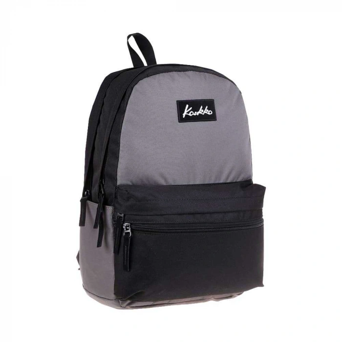 Kaukko Sırt Çantası Basic Duble Colors Gri-Siyah K1424
