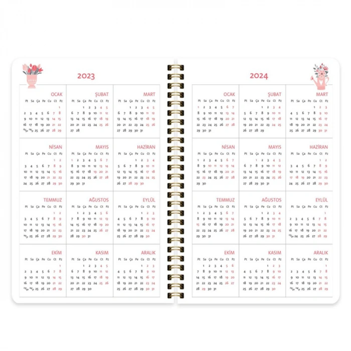 KESKİN 17x24 SPİRALLİ AKADEMİK AJANDA PAPATYA 830207