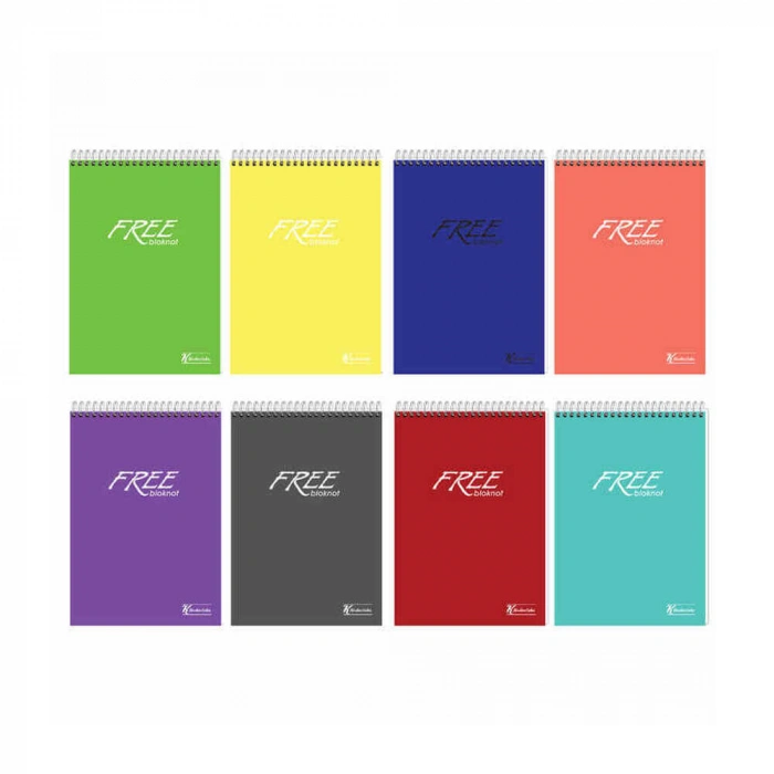 Keskin Color Bloknot A4 Spiralli pp Kapak 100 Yaprak Free Kareli