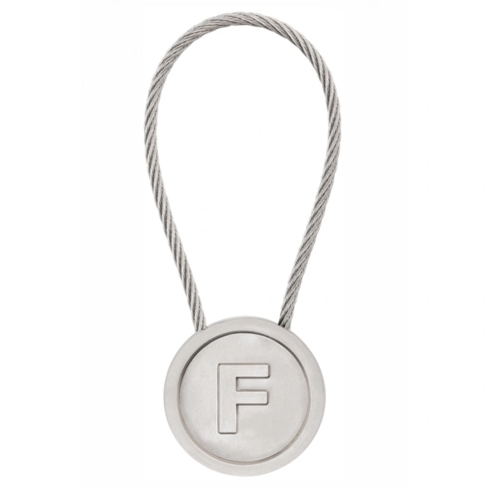 LATON RÖYHKEA METAL ANAHTARLIK F HARFİ ÇİNKO ALAŞIM PASLANMAZ ÇELİK GÜMÜŞ