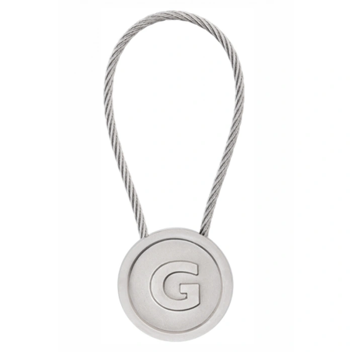 LATON RÖYHKEA METAL ANAHTARLIK G HARFİ ÇİNKO ALAŞIM PASLANMAZ ÇELİK GÜMÜŞ