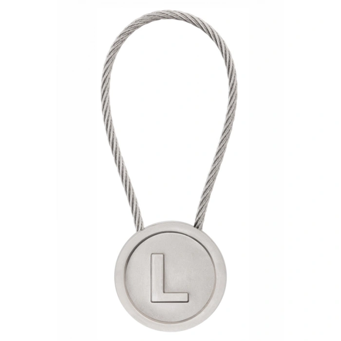 LATON RÖYHKEA METAL ANAHTARLIK L HARFİ ÇİNKO ALAŞIM PASLANMAZ ÇELİK GÜMÜŞ