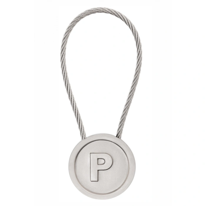 LATON RÖYHKEA METAL ANAHTARLIK P HARFİ ÇİNKO ALAŞIM PASLANMAZ ÇELİK GÜMÜŞ