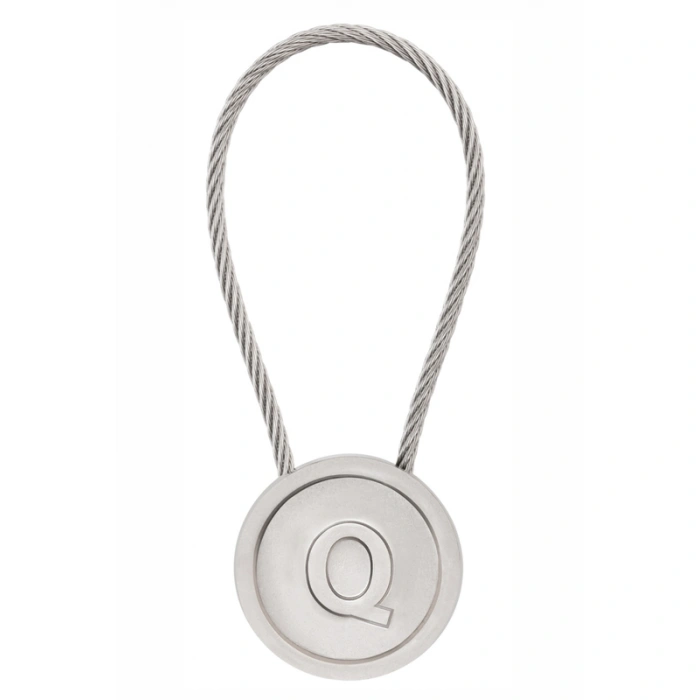 LATON RÖYHKEA METAL ANAHTARLIK Q HARFİ ÇİNKO ALAŞIM PASLANMAZ ÇELİK GÜMÜŞ