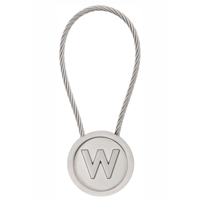 LATON RÖYHKEA METAL ANAHTARLIK W HARFİ ÇİNKO ALAŞIM PASLANMAZ ÇELİK GÜMÜŞ