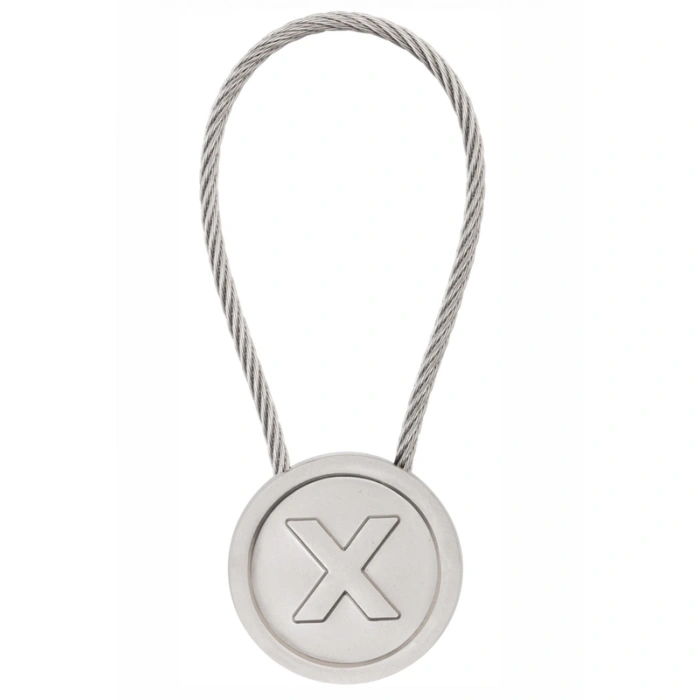 LATON RÖYHKEA METAL ANAHTARLIK X HARFİ ÇİNKO ALAŞIM PASLANMAZ ÇELİK GÜMÜŞ