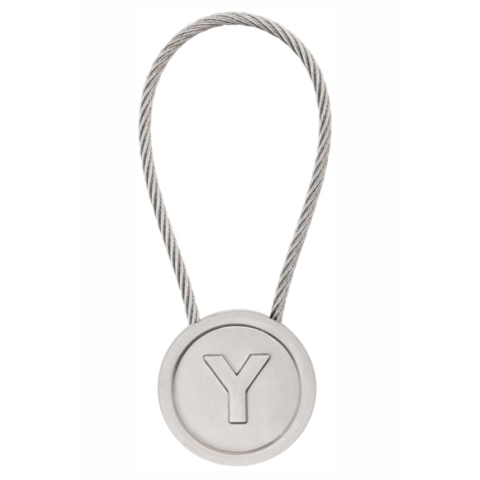 LATON RÖYHKEA METAL ANAHTARLIK Y HARFİ ÇİNKO ALAŞIM PASLANMAZ ÇELİK GÜMÜŞ