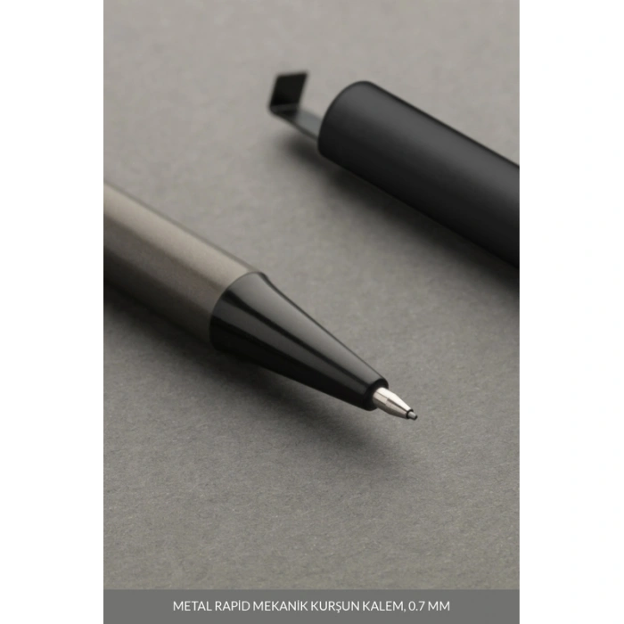 LATON SİLEA METAL RAPİD VERSATİL KALEM MOBİL TELEFON TUTUCU 0.7mm SİYAH