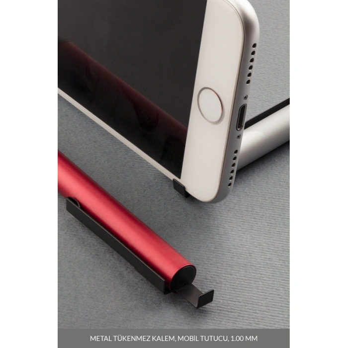 LATON SİLEA METAL TÜKENMEZ KALEM MOBİL TELEFON TUTUCU UÇ BOYUTU 1.00mm SİYAH