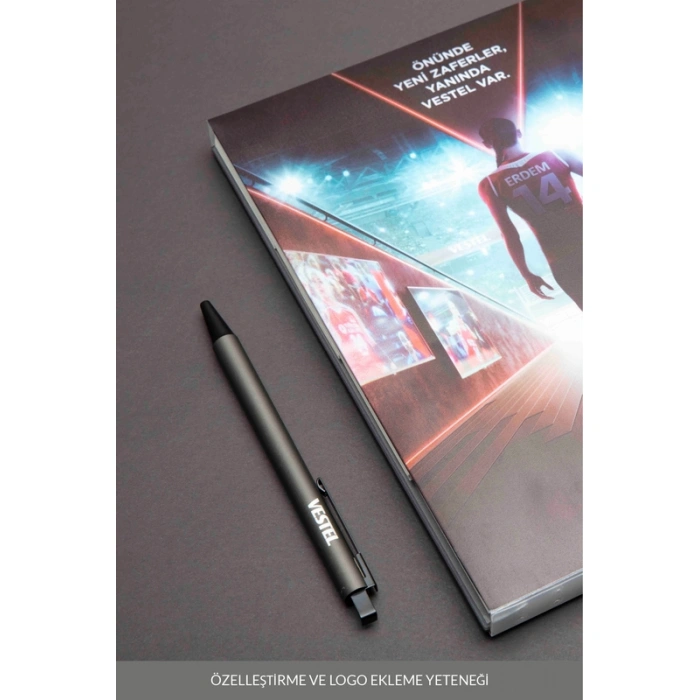 LATON SİLEA METAL TÜKENMEZ KALEM MOBİL TELEFON TUTUCU UÇ BOYUTU 1.00mm SİYAH