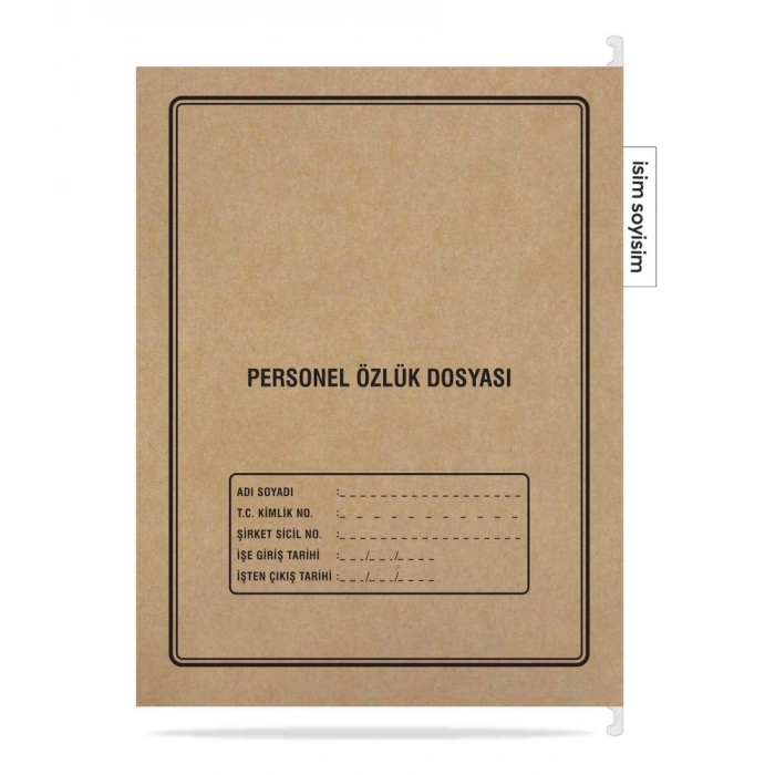 Metal Askılı Personel Özlük Dosyası 4 Yapraklı 10LU Paket